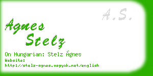 agnes stelz business card